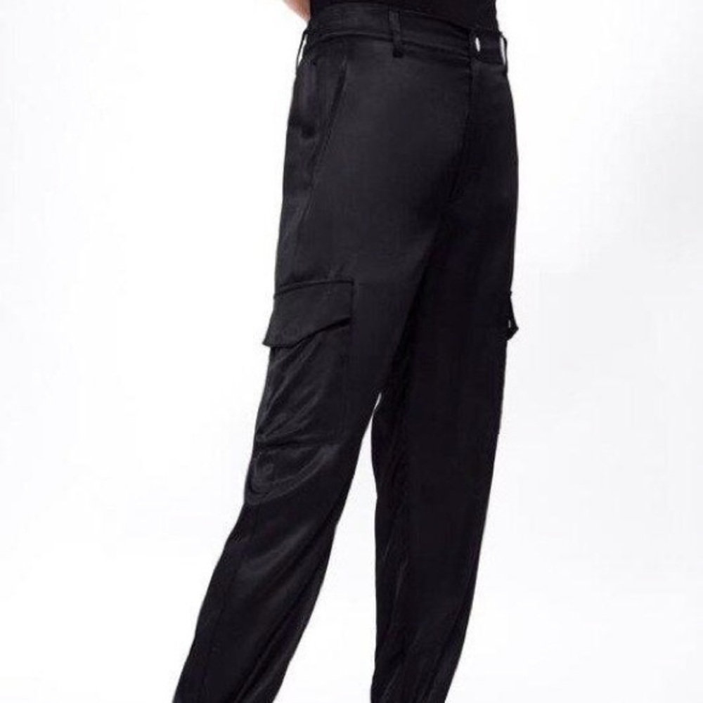 Black Cargo Trousers for Women - Sleek Utility Style